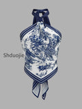 porcelain-print-scarf-style-halter-blouse