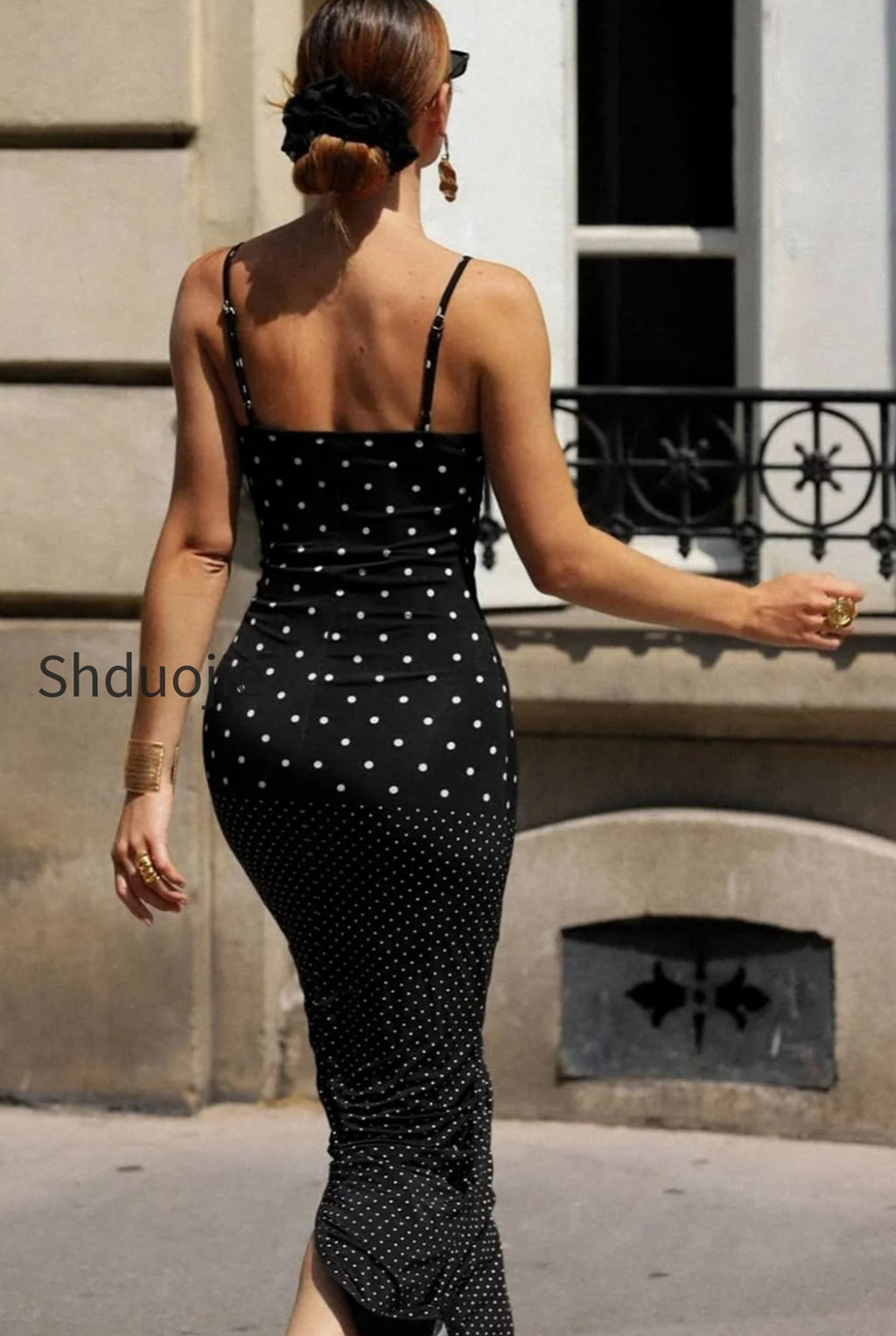 polka-dot-cami-bodycon-slim-maxi-dress
