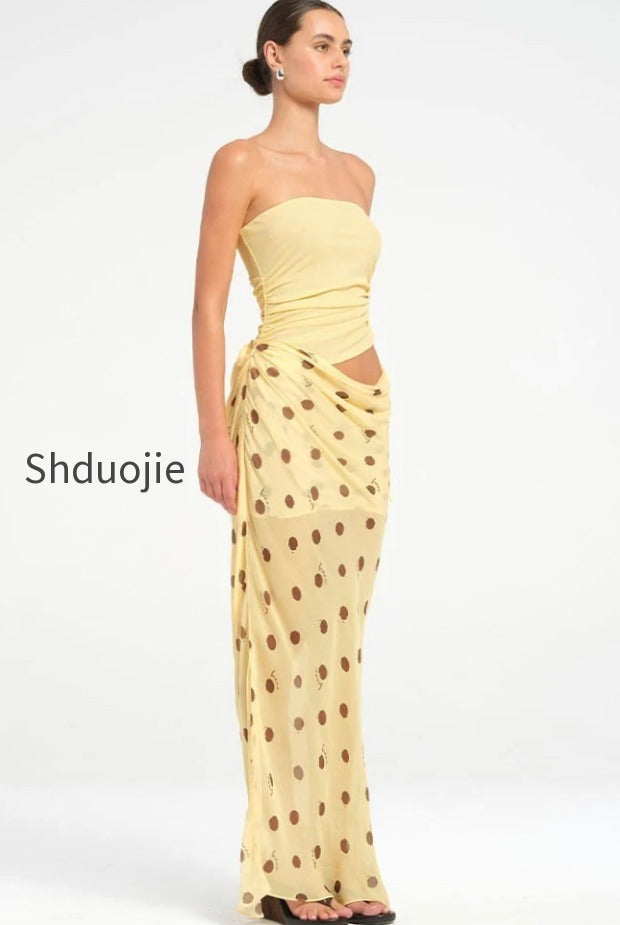 sexy-strapless-polka-dot-patchwork-slim-maxi-dress