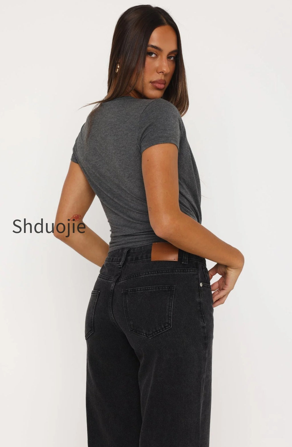 almost-told-you-short-sleeve-cowl-neck-top-charcoal-marle-37964585