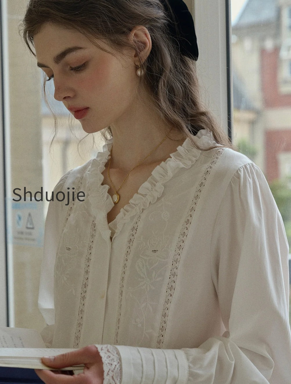 faith-lace-patchwork-v-neck-embroidered-blouse