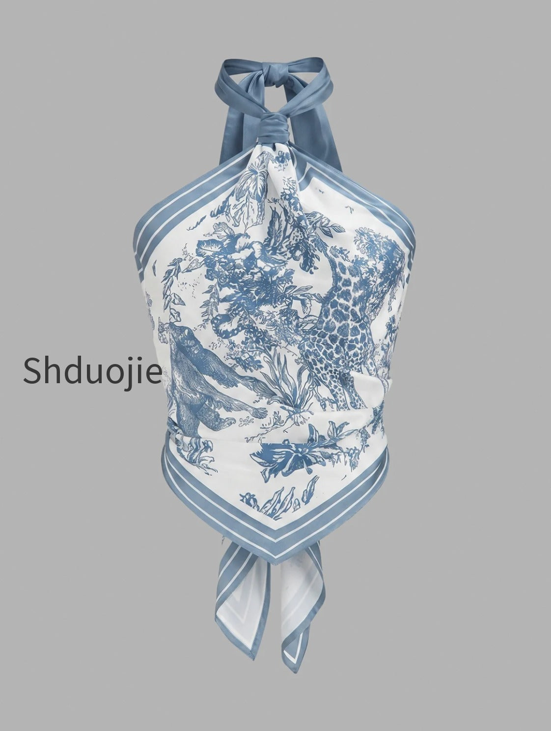 porcelain-print-scarf-style-halter-blouse