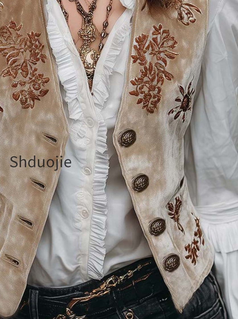 beige-bohemian-vintage-chic-embroidered-velvet-vest