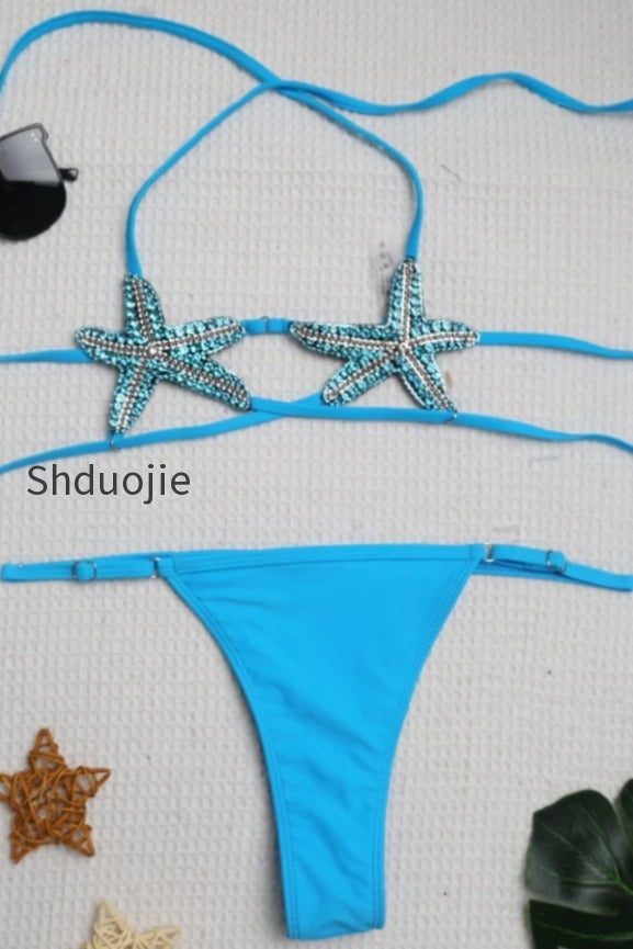 starfish-rhinestone-sexy-bikini-set
