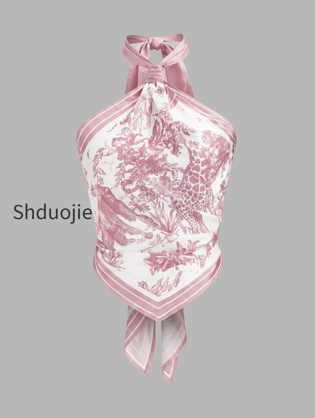 porcelain-print-scarf-style-halter-blouse