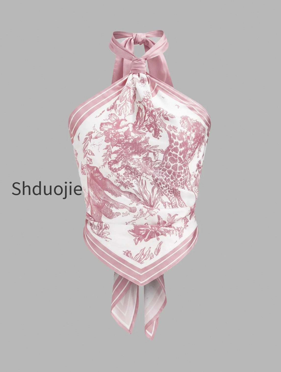 porcelain-print-scarf-style-halter-blouse