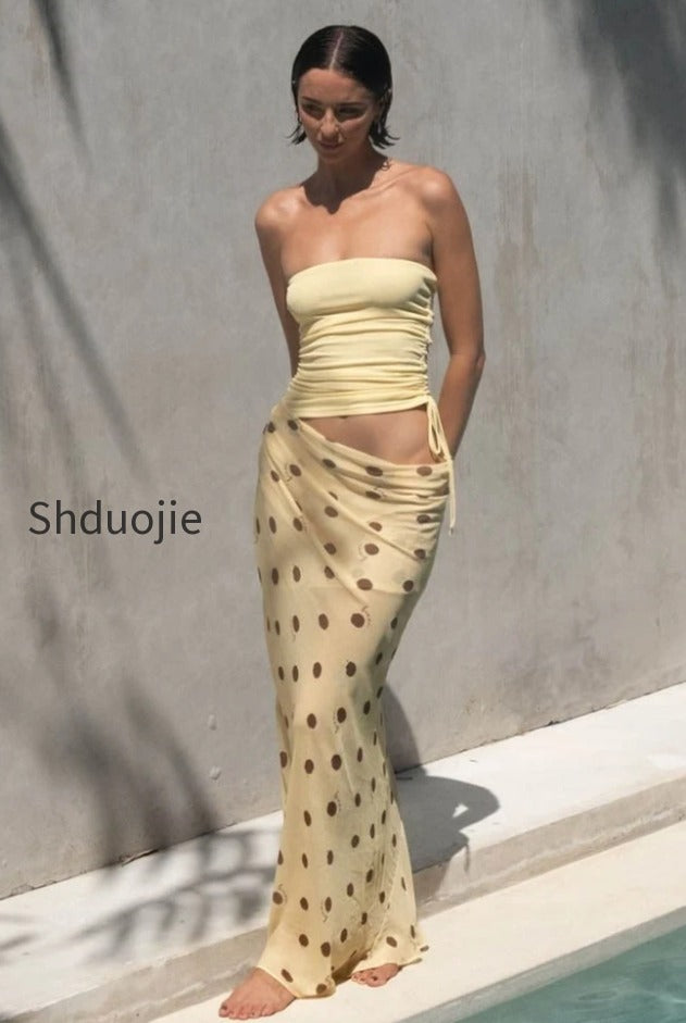 sexy-strapless-polka-dot-patchwork-slim-maxi-dress