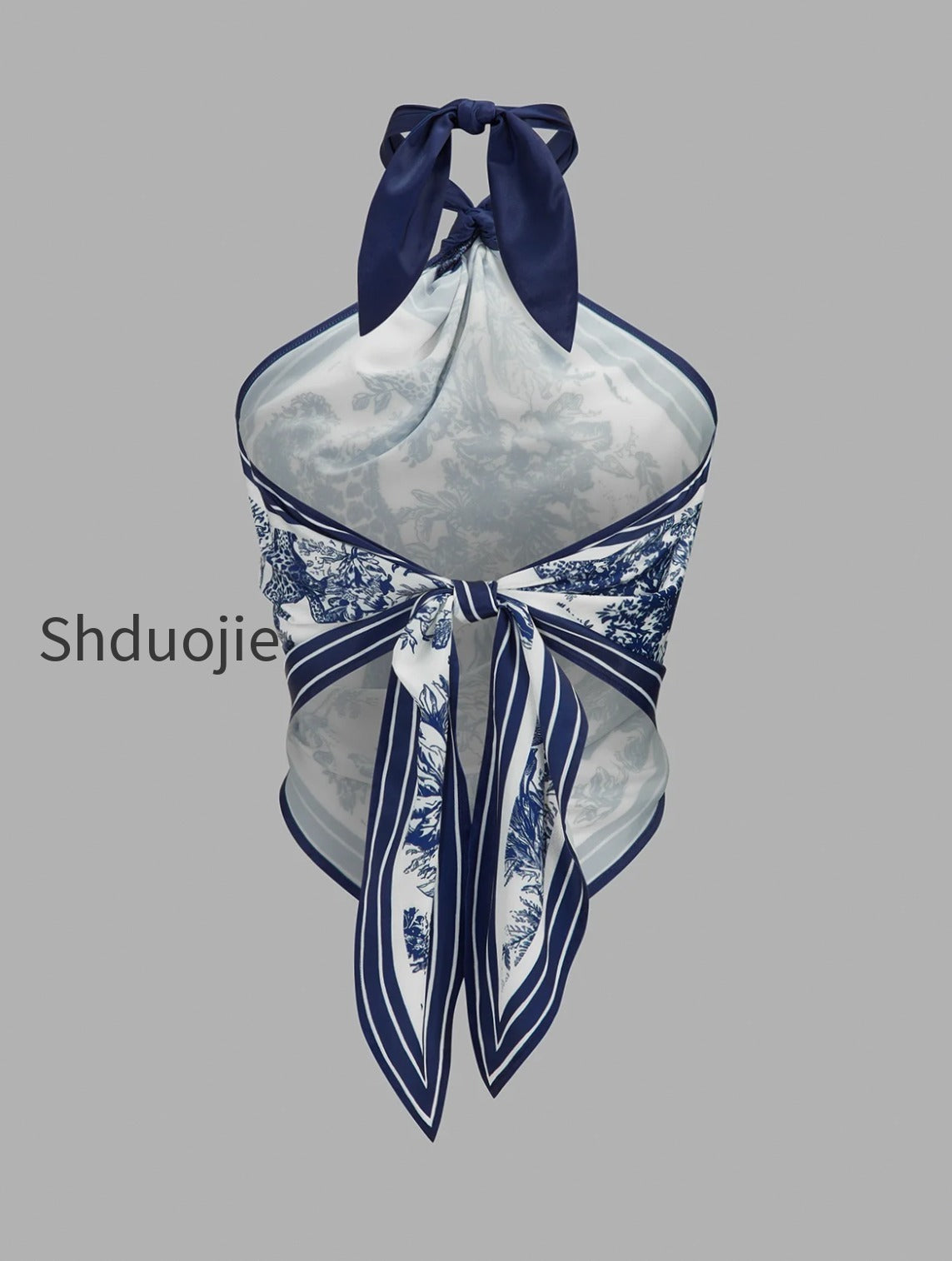 porcelain-print-scarf-style-halter-blouse