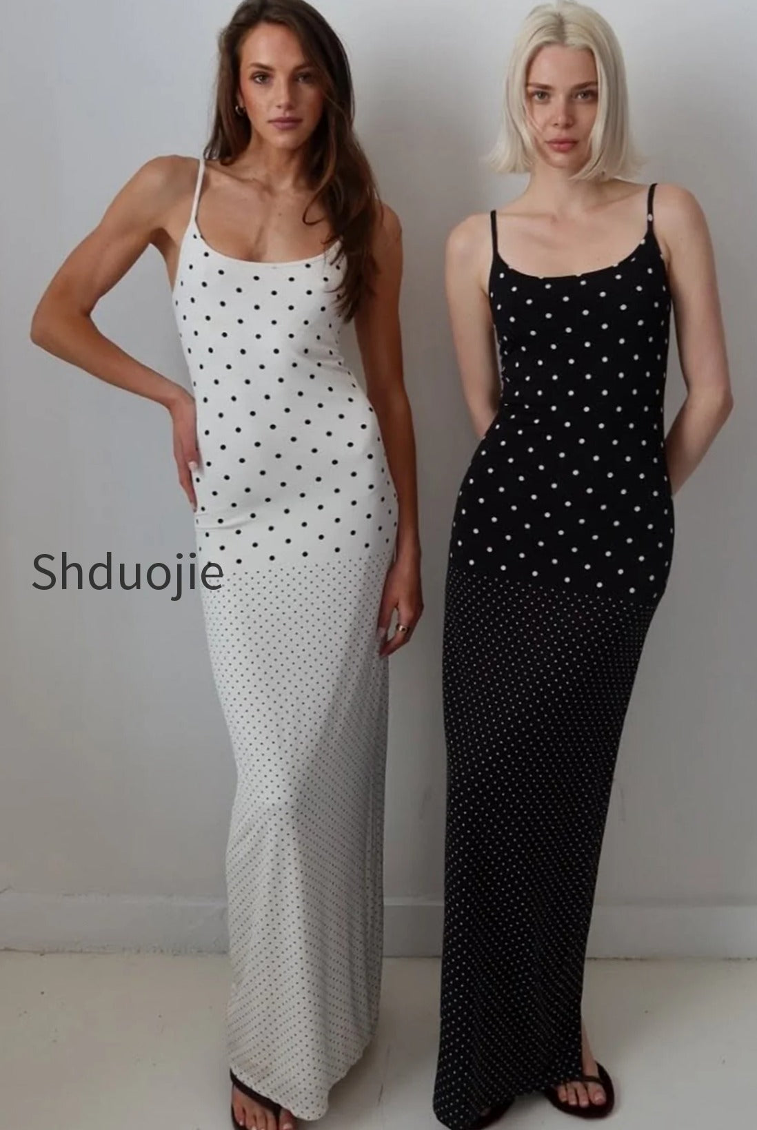 polka-dot-cami-bodycon-slim-maxi-dress